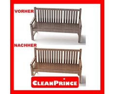 X 3 1 Litro Madera Dura Vivificador Teca Bankirai Limpiador Color Intensificar Gris Muebles Sillas de Banco Valla Jardín Mesa Cuidado Mantener Limpiar Sättigen Anti Entgrauer Cleanprince