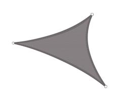 Cool Area Toldo Vela de Sombra Triangular 5 x 5 x 5 Metros, Impermeable Protección UV Patio Exteriores Jardín, Color Gris