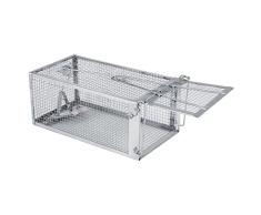 Qiterr Trampa para Ratones, 27 * 14 * 12 cm Jaula para trampas de Ratas Pequeñas plagas de Animales Roedor Control de ratón Captura de Cebo