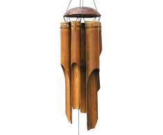 Campanas de Viento de bambú Tubo de Campana Grande Madera de Coco Hecho a Mano Interior y Exterior Colgante de Pared Decoraciones de Campana de Viento para la decoración del hogar