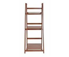ts-ideen - Mueble para flores estante escalera estantería de pared balcón jardín colorado plegable marrón