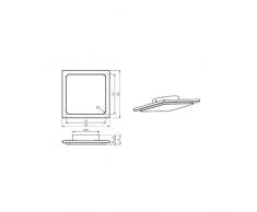 Plafón Exterior o cuarto de baño LED Patio IP54 losa Plate 1750 lm