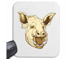 Mousepad alfombrilla de ratón "Wildsau cerdo de cerdo cerdo barbacoa Glücksschwein domésticos PIG BOAR COCHINILLOS" para su portátil, ordenador portátil o PC de Internet .. (con Windows Linux, etc.) en White