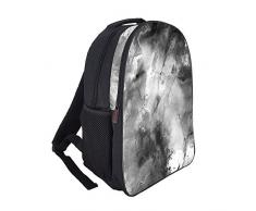 QING Mochila de Viaje de Negocios antirrobo portátil Mochila Impermeable Hombres y Mujeres Escuela Secundaria,Textura Gris Blanco Granito losa Estampado Exterior