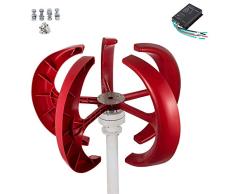 Moracle Generador de Viento de 24 V Aerogenerador de Turbina de Viento de Turbina de Viento de 400 Vatios Turbinas de Viento de 5 MPH para Palas de Viento en Casa con Poco Viento