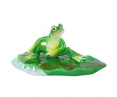 Rana flotante artificial, decoración de estanque, estanque, decoración para el hogar, fiesta, piscina, animal, bañera, jardín, decoración, fuente decorativa, superficie de césped (rana pequeña)