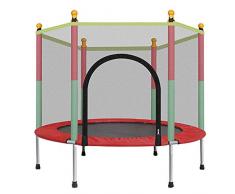 LKFSNGB Mini trampolín para niños, trampolín de jardín con Red de Seguridad - Cubierta Impermeable de PVC, trampolín de Juguete pequeño para Interiores y Exteriores de 140 cm