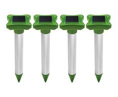 Gardigo - 4x Repelente Solar Ultrasónico con Vibraciones para Topos, Campañoles y Hormigas