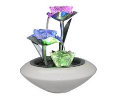 Zen scFv Luz 8LF Florea Fuente Interior Blanco 25 x 25 x 28 cm