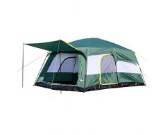 Outsunny Tienda de Campaña Familiar 8-10 Personas Carpa Grande Acampada Tipo Refugio para Playa Picnic Portátil y Impermeable con Bolsa de Transporte Mosquitera Protección Solar UV 4.3x3x2m