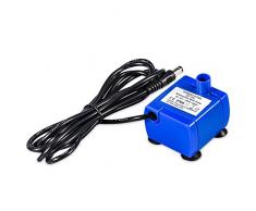 Mascotas Bomba de Agua, 12V Fuente de Agua Dispensador de Mascotas Mini Bomba de Agua Ultra Silencioso 1,6L Cable de 5,9 pies para Gatos Perros Bebedero