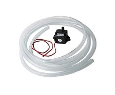CESFONJER 12V Micro Sin Cepillo de la Bomba de Agua, Mini Micro Bomba Sumergible para Pecera Acuario Jardín, Estanque, Fuente (+ con Tubo de Agua Suave de PVC de 8 mm de diámetro y 3 m de Longitud)
