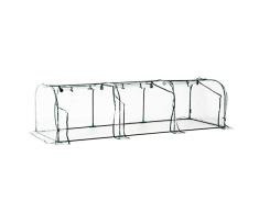 Outsunny Invernadero Caseta 300x100x80cm para Jardín Terraza Cultivo de Plantas Semilla Invernadero de Jardín Vivero Casero Tipo Túnel Marco Acero y PVC
