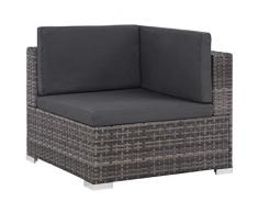 vidaXL Conjunto Sofás de Jardín 16 Piezas Ratán Sintético Gris Terraza Patio