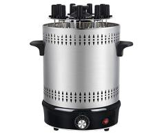 Brocheta giratoria automática, parrilla eléctrica doméstica vertical, parrilla vertical kebab de 9 brochetas, horno giratorio automático para interiores