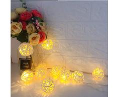 LED Sepak Takraw Luces De Cuerda Cálidas Gazebo De Jardín Decoración De Fiesta Lámpara Hada Ratán Habitación Habitación Cadena De Ventana Anticongelante Al Aire Libre Protección Solar 5M 50Led