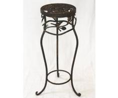 Denk Taburete Avis 18215 - Soporte para flores/52 - 78 cm - Soporte para Flores Taburete/Mesa Auxiliar, Metal, marrón, Höhe 52 cm