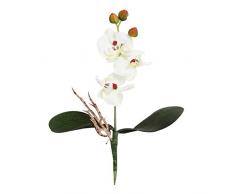 FAMILIZO Falsas Flores Triple Cabeza Artificial Mariposa Orquídea Flor De Seda Casa Decoraciones De Boda. (Blanco)
