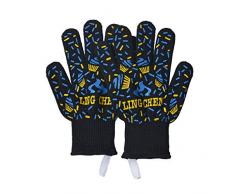Tanxinxing Extreme Heat Resistant Grill-BBQ Guantes Horno Mitt, Impermeable, Prueba de frío Diseñado para cocinar, Cocina, Chimenea, Asar a la Parrilla (Size : M(12 in), UnitCount : 2 Pairs)