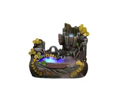 Liutao Piedras y Cristales de mar Escritorio Creativo Fuente de Feng Shui de la Rueda de rocalla Agua Ornamentos de Interior de la Sala del Acuario Bonsai humidificador Piedras y Cristales de mar