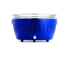 LotusGrill G-TB-435- Barbacoa de carbón sin humo XL, color azul
