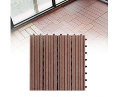 1/10piezas Baldosas Decoración Empalme, Patio Baldosas de Jardín DIY, Baldosas de Terraza Anticorrosión, para Accesorios Impermeables de Terraza de Patio Anticorrosión para Balcón, 30x30cm