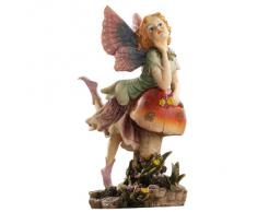 Design Toscano by Blagdon EU4932 - Figura decorativa para jardín (resina), diseño de seta y hada