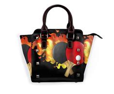 BROWCIN Tenis de mesa Sport Lover Theme Desmontable Moda Tendencia Bolso de las señoras Bolso de hombro