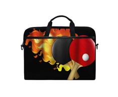 VICAFUCI Nuevo Bolso para portátil de 15-15.4 Pulgadas,Tenis de Mesa Sport Lover Theme