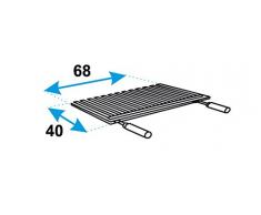Imex El Zorro 71664 - Parrilla barbacoa inox, 68 x 40 cm, color negro