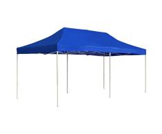 Disfruta Tus Compras con Carpa Plegable Profesional de Aluminio Azul 6x3 m