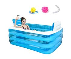 SDYBYG Banera Inflable, Bañera Plegable De Verano, Jacuzzi Hinchable, Piscina para Niños Bañera De Plástico Grande, Apta para Baño Piscina De Jardín para Dormitorio, 145 * 105 * 50 cm