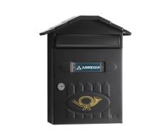 Arregui E5004 Buzón para Exterior (Acero), Negro, 360 X 298 X 120 mm