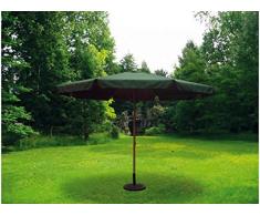 sol-jardin Sombrilla Parasol 3,5 Metros diámetro Tubo 48mm de Aluminio y Tela de Poliester Color Verde