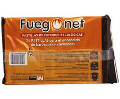 Massó Fuegonet, Pastillas de encendido ecológicas para barbacoas y chimeneas, 24 + 8 unidades