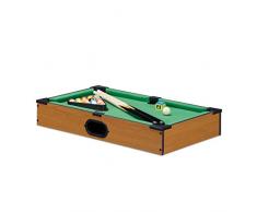 Relaxdays Mini Billar de Mesa, Color marrón, 9 x 51 x 31 cm (10022516)