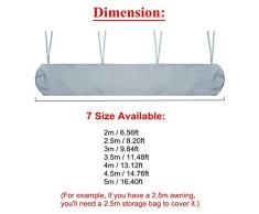 dDanke Toldo Protector para Patio de Color Gris, a Prueba de Polvo, toldo de jardín, Refugio, Cubierta de Lluvia, Bolsa de Almacenamiento de Invierno