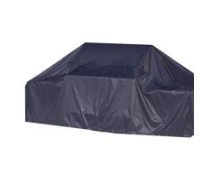 Cubierta De Muebles Funda Muebles, Mejora La Carpa Especial Impermeable Para El Horno. Tapa Protectora De Horno De Plástico Negro Adecuado Para Aire Libre Al Aire Libre / Balcón / Mesa / Silla / Silla De Mimbre / Sofá,Black,165*53*104Cm