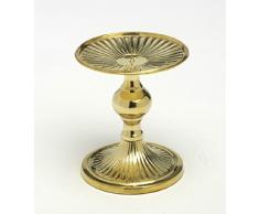Candelero, Altura 15 cm, diámetro Exterior 13 cm, latón, Oro, Pulido, Ronda