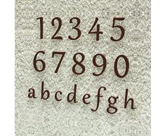 Número de casa no 7 - Fuente: De estilo clásico - Altura: 20 - 30 cm - varios coloures a elegir, RAL 8016 mahagonibraun (braun) glänzend, 30 cm