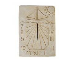 CATART Reloj de Sol en hormigón-Piedra Pared Exterior Tempus Fugit 35X48cm.