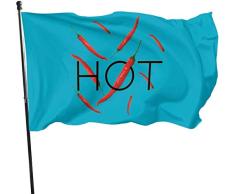Jeewly Bandera del jardín 3x5 Foot Hot Chilli Peppers Flag - Vivid Color and UV Fade Resistant