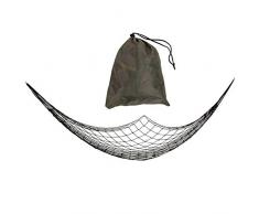 Alomejor Hamaca Portátil Fuerte Nylon Cuerda de Malla Camping Red de Hamaca Redes Colgantes con Bolsa de Almacenamiento para Senderismo Deportes de Viaje al Aire Libre Patio de Playa