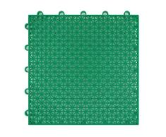 Suelo flotante plastico para jardín exterior deportes Baloncesto Piscina 25x25x1.25cm 16 piezas / 1m2 - suelo plastico rejilla (Baldosas 25x25cm 16 piezas/1m2 verde)