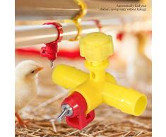 10 unids/Pack Pollo De Pato De Pollo Alimentador De Aves De Corral Pezones De Agua Dispensador De Agua para Beber Pezón De Aves Suministros De Aves De Corral Tornillo De Gallina En Estilo