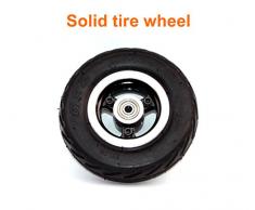 Rueda 6x2 eléctrica de la rueda de la vespa de 6 pulgadas con neumático del aire o eje sólido del metal del neumático con 608 transportes Rueda 8m m del carro de la carretilla del agujero del árbol (solid wheel)