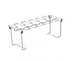 BESPORTBLE Rejilla de Patas de ala de Pollo Asador Plegable de Acero Inoxidable Soporte de Pollo Vertical BBQ Rejilla de Picnic Suministros para Horno Ahumador Grill