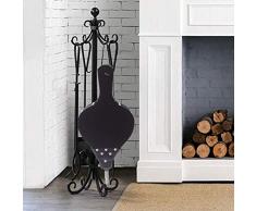 S-tubit Fuelle de Chimenea Soplador de Aire de Madera de 17"x7 Boquilla de fundición Fuelle de Cuero Fuelle de Fuego para Acampar al Aire Libre Parrilla para Barbacoa Fuelle de Mano con Correa Pretty