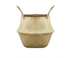 EisEyen - Cesta de pícnic, pescado, para guardar juguetes, de almacenamiento, cesta para chimenea, de algas marinas, para habitación infantil, baño, tamaño grande y pequeño