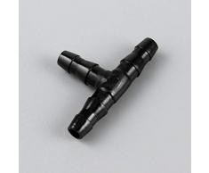 Heaviesk 50 piezas de riego de jardín agrícola 1/4 accesorios de conector de camiseta de goteo de púas